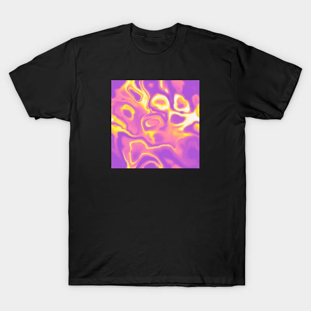 Sapphic Pride Abstract Swirled Spilled Paint T-Shirt by VernenInk